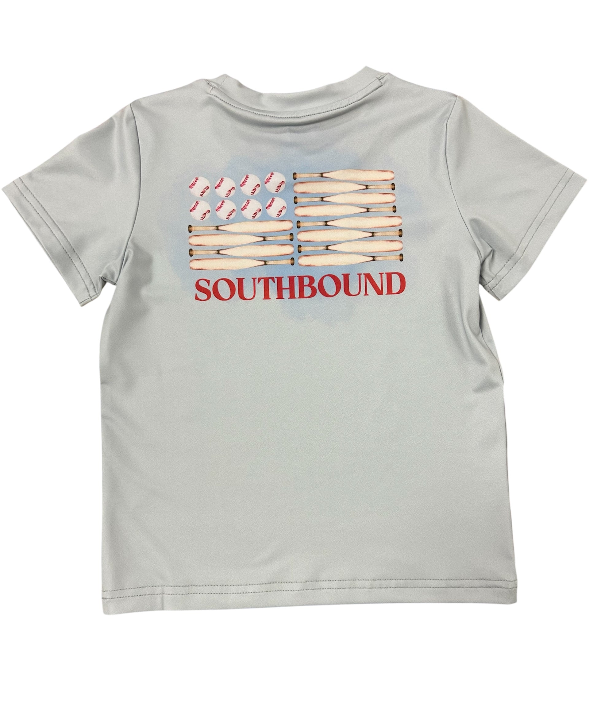 Light bluet-shirt with a baseball graphic design and 'Southbound' text on a white background