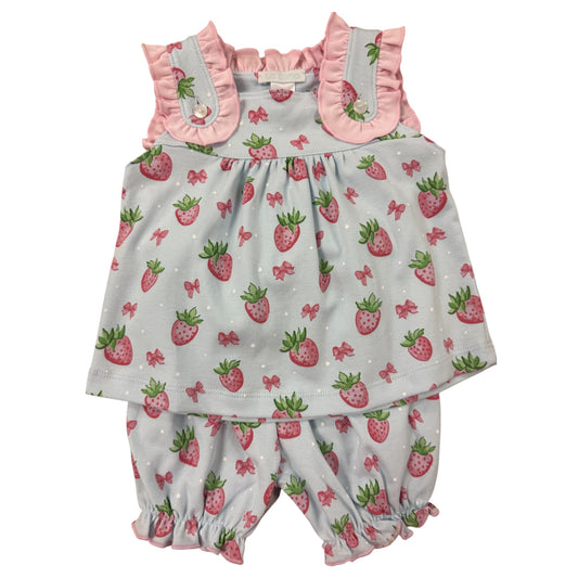 Strawberry Bow Bloomer Set