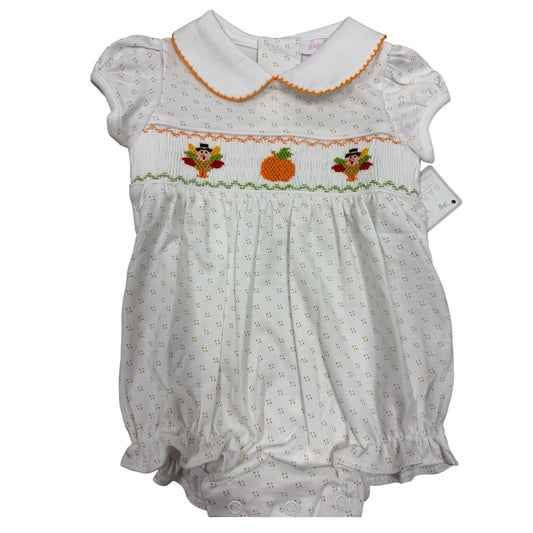 Thankful Day Hand Smocked Pima Bubble - Girl