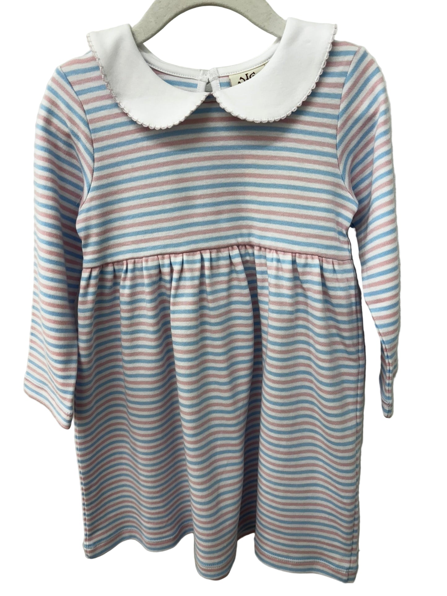 Pastel Striped Long Sleeve Dress