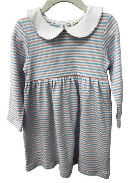 Pastel Striped Long Sleeve Dress