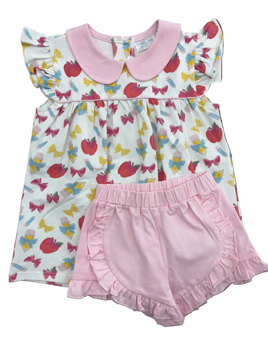 Back to school dress and bloomer set