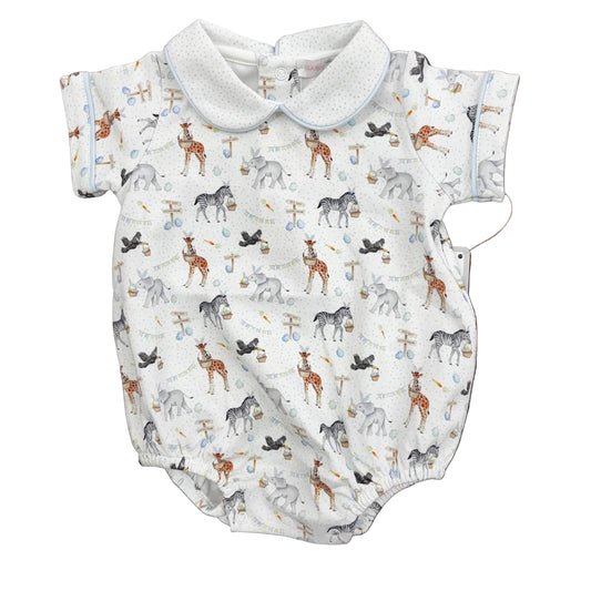 Boy Hoppy Safari Short Sleeves Bubble, 100% Pima Cotton