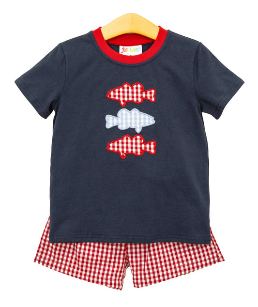 Patriotic Fish Trio Short Set