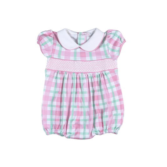 ** PRE-ORDER ** Pink Plaids Jane Hand Smocked Bubble