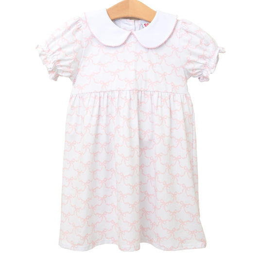 **PRE -ORDER** Pink Trellis Bows Charlotte Dress