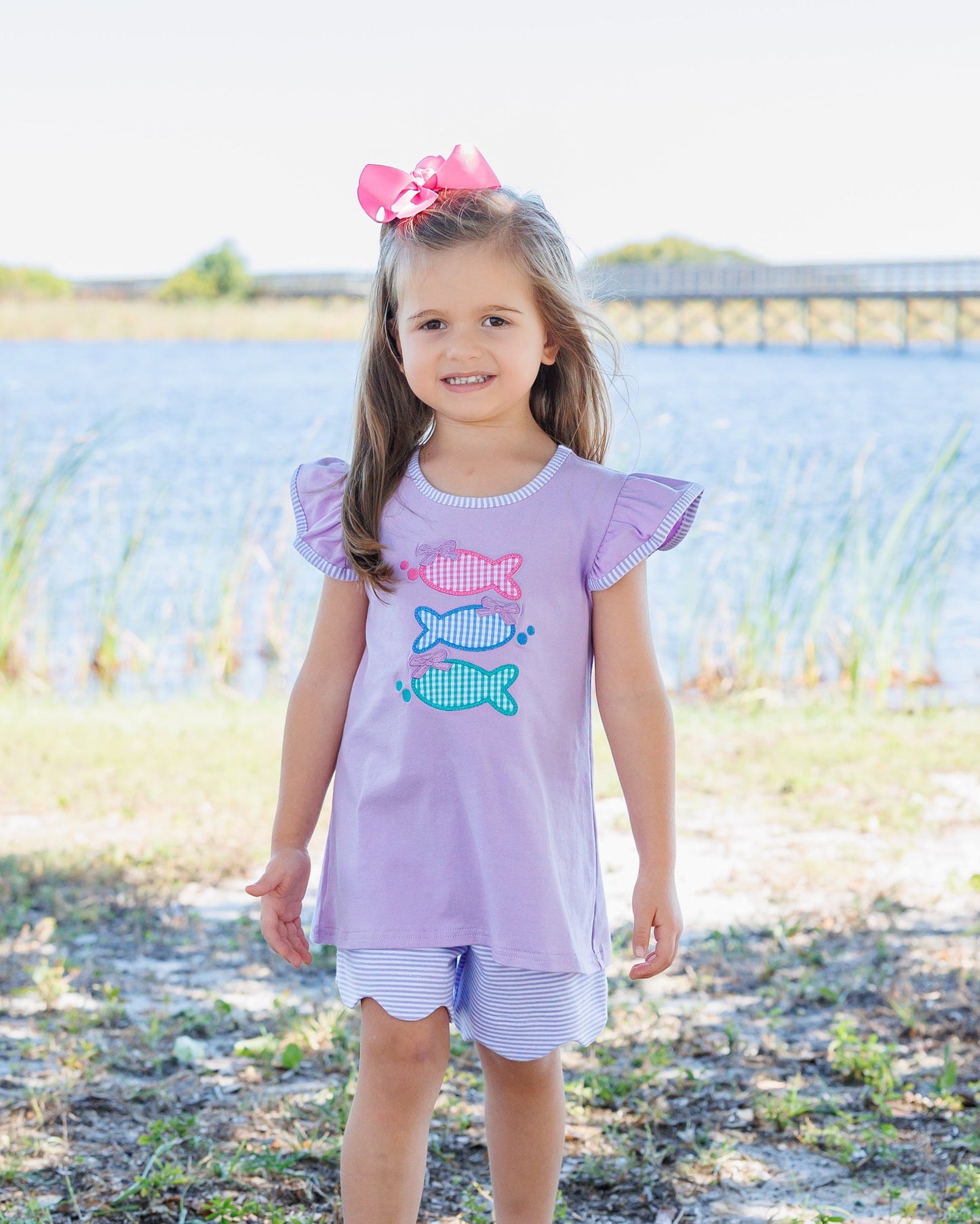 ** PRE-ORDER ** One Fish Two Fish Scallop Short Set