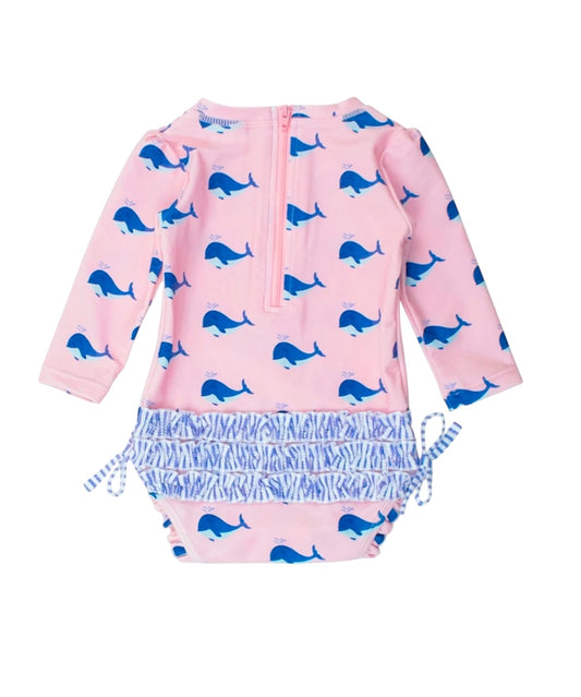 Pink Whale Rash Guard