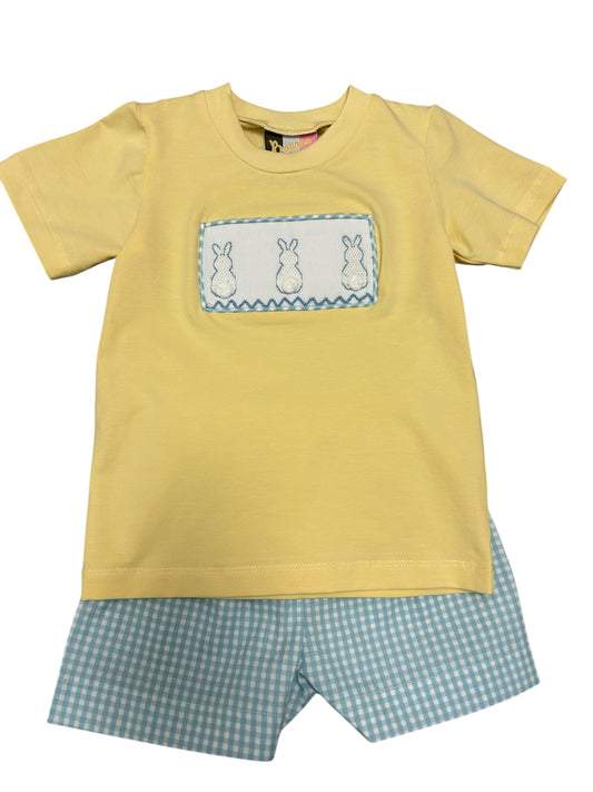 Smocked Bunny Short Set