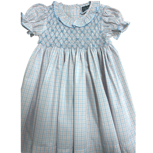 Bow Smocked Geo Dress