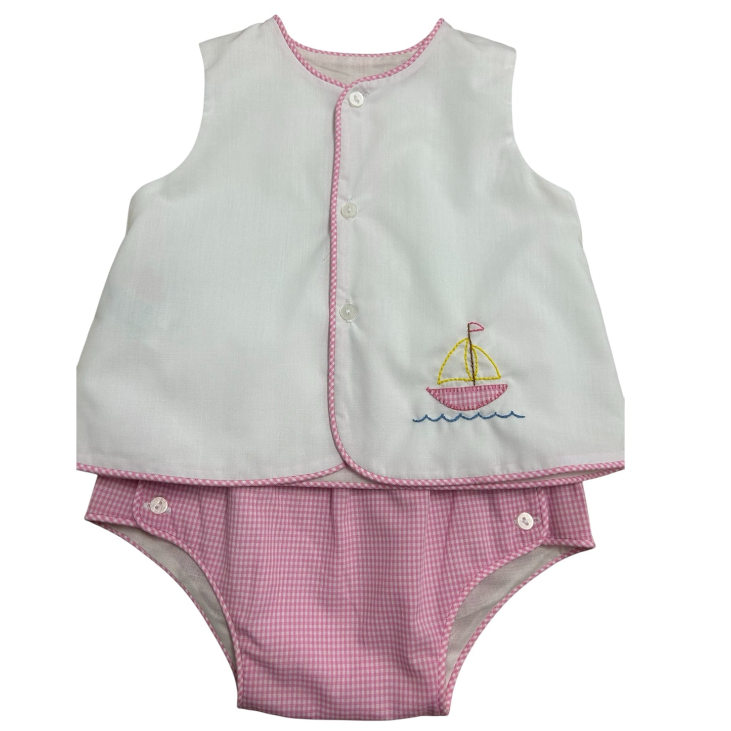 Mason Sailboat Diaper Set - Pink