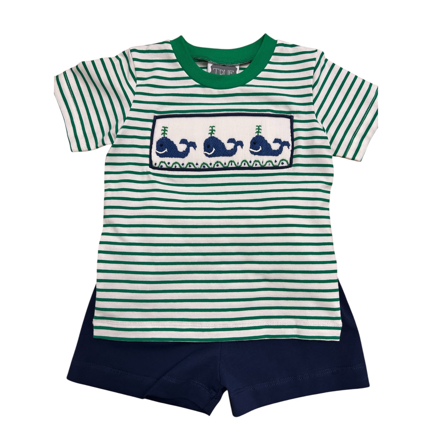 Whale Smocked Short Set - Boys