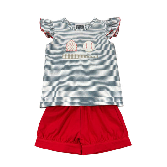 Baseball Short Set - Girls