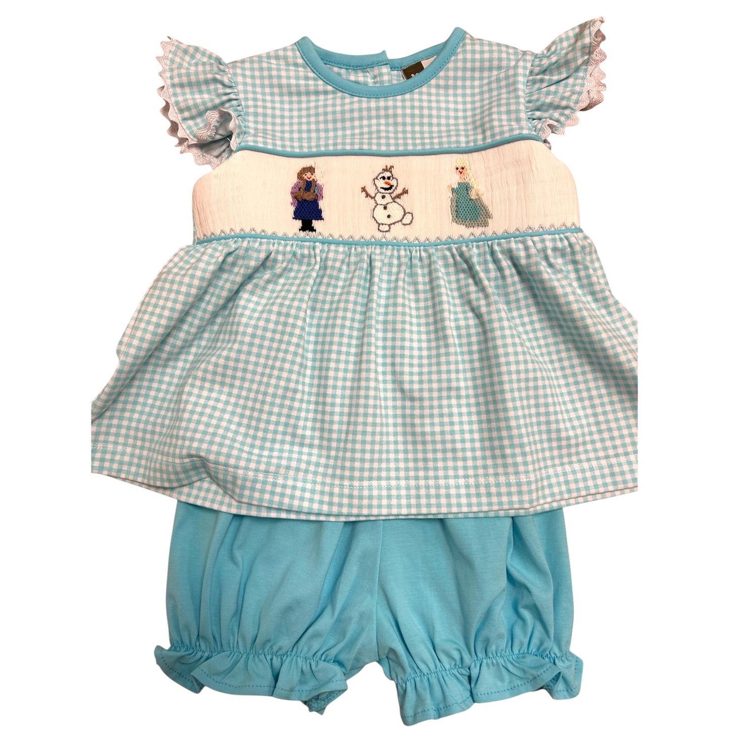 Elsa Smocked Bloomer Set