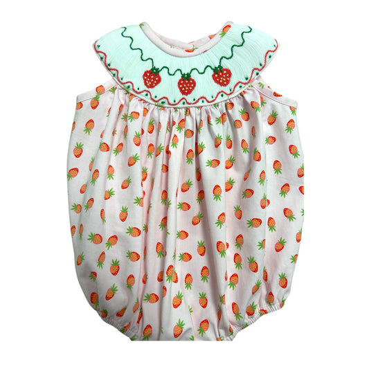 Strawberry Smocked Bubble