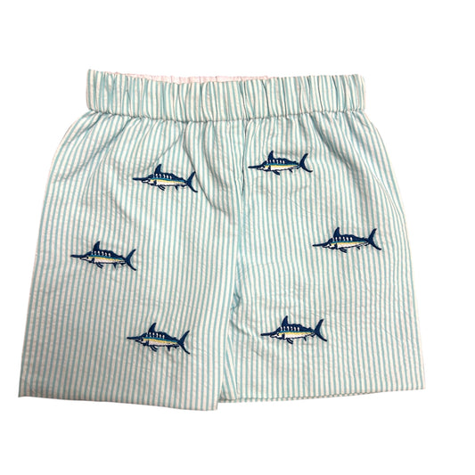 Fish Embroidered Shorts