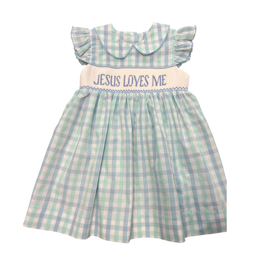 Jesus Loves Me Smocked Dress