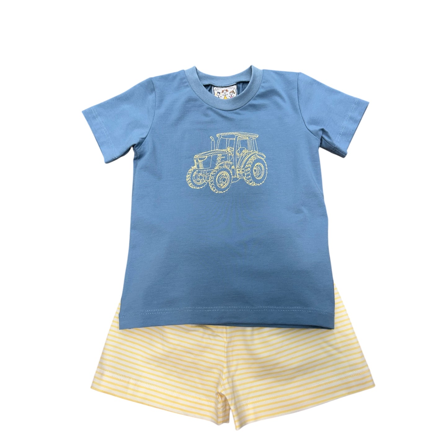 Tractor Short Set  - Blue