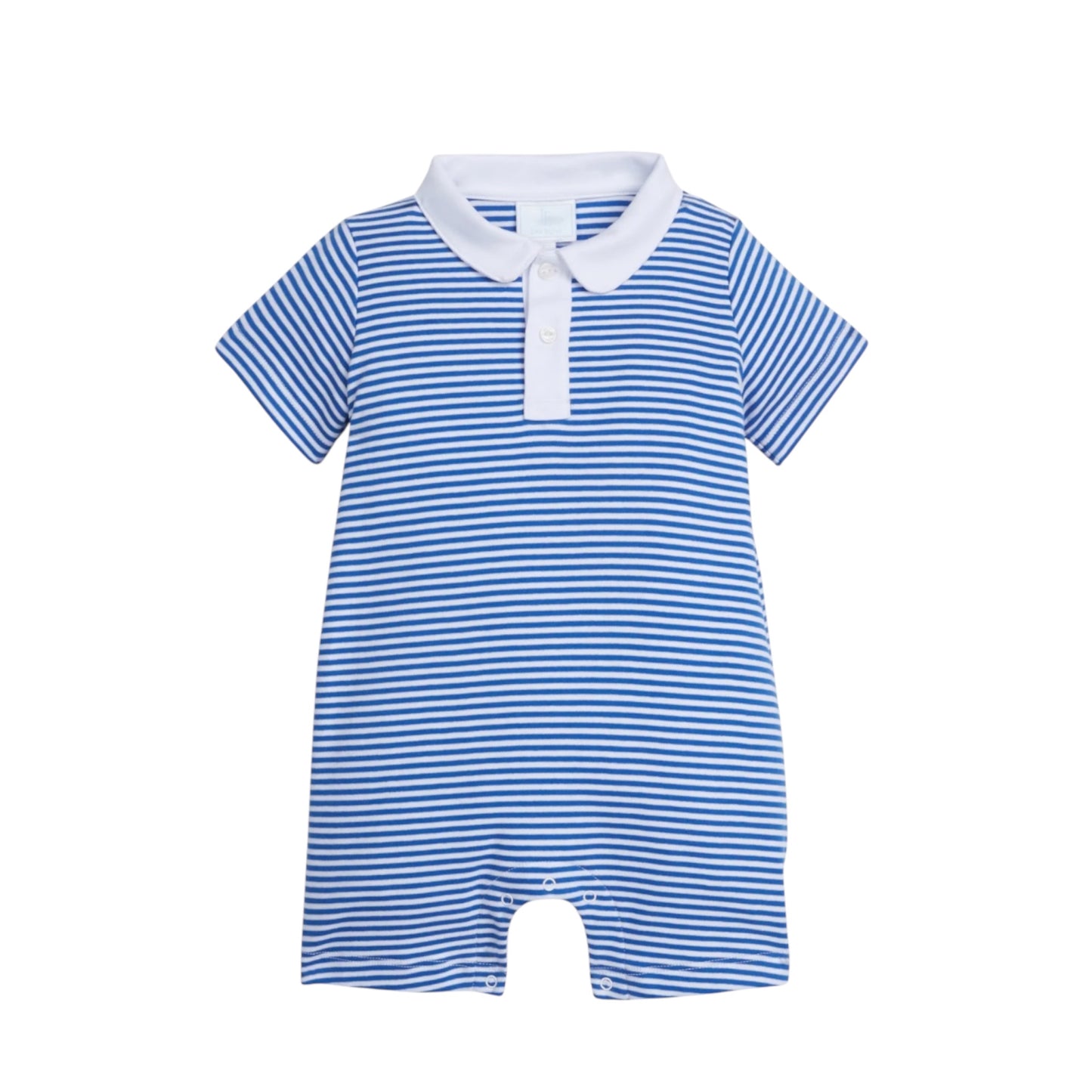 Peter Pan Polo Romper - Royal Stripe