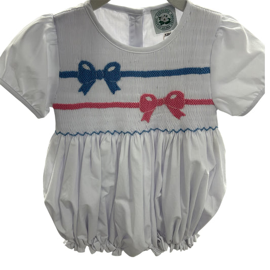 Blue/pink Smocked Bubble