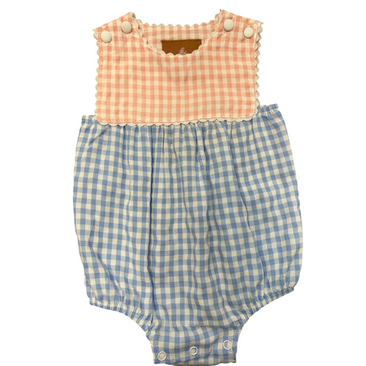 Coral/Blue Gingham Bubble