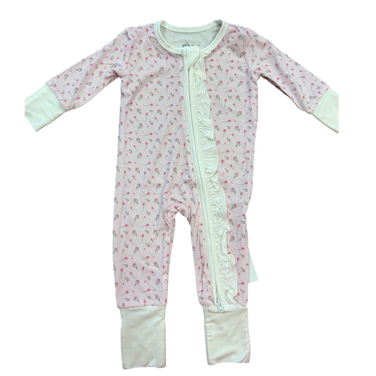 Tulip Double Zipper Romper