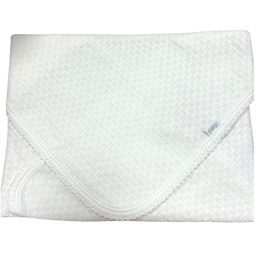 Knit Receiving/Swaddle Blanket - White