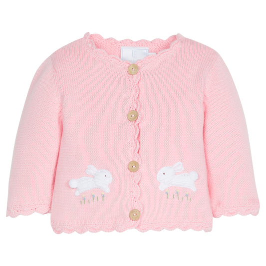 Pink Bunny Crochet Cardigan