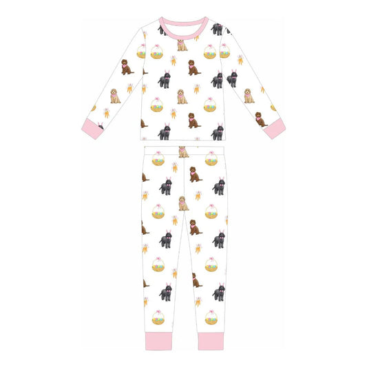 **PRE-ORDER** Pink Doodle Easter Two Piece Loungewear Set