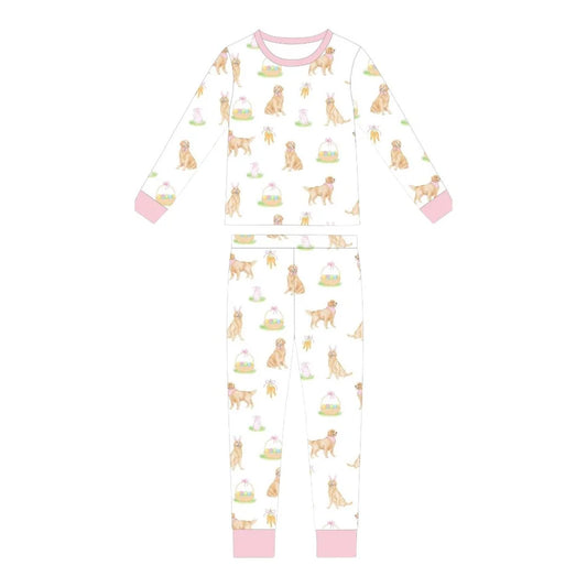 **PRE-ORDER** Pink Golden Easter Two Piece Loungewear Set