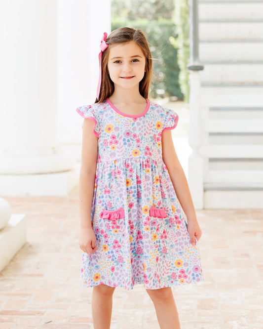 ** PRE-ORDER** Poppies and Petals Pocket Dress