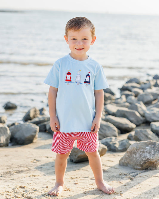 ** PRE-ORDER ** Red, White, and Buoy Short Set