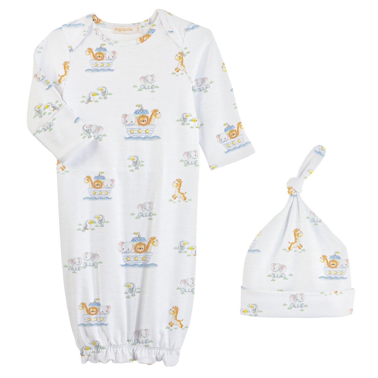 Noah's Ark Gown and Hat Set - Blue