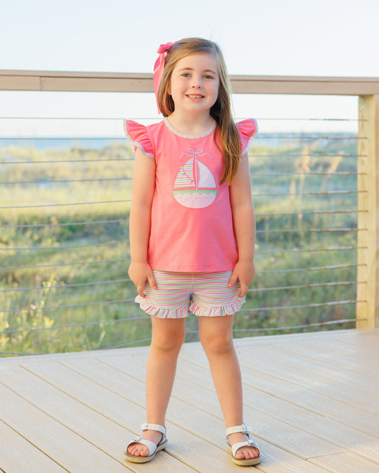 ** PRE-ORDER ** Sailin' Away Flutter Short Set