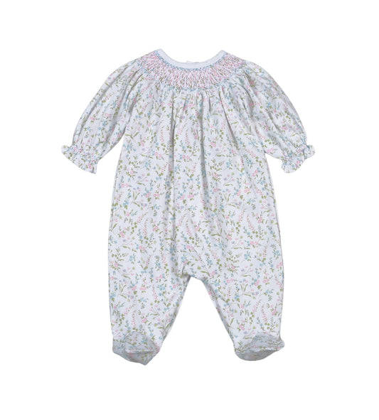 Vivian Floral Hand Smocked Bishop Footie