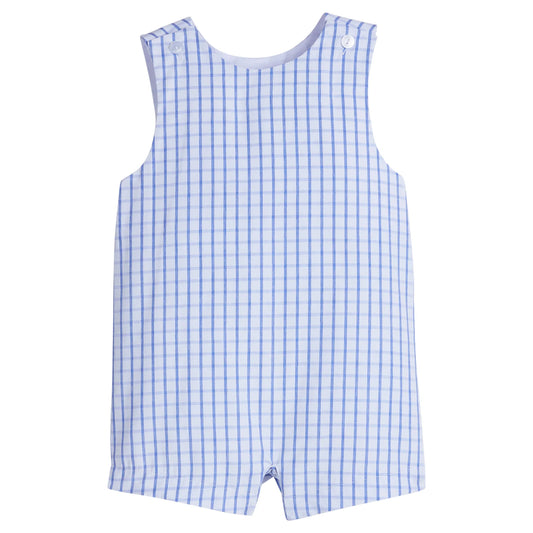 Vintage Romper - Royal Windowpane