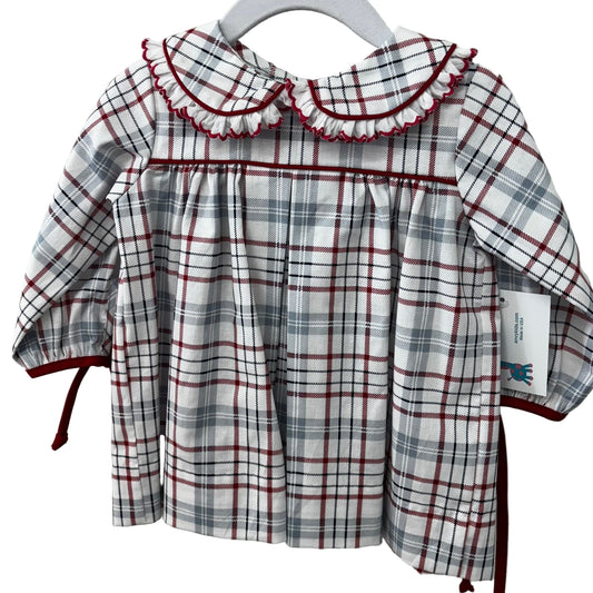 Plaid Dress with Ruffle Collar