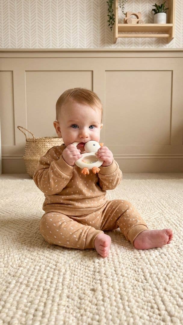Cherry Bitzy Shake™ - Silicone Teether with Rattle