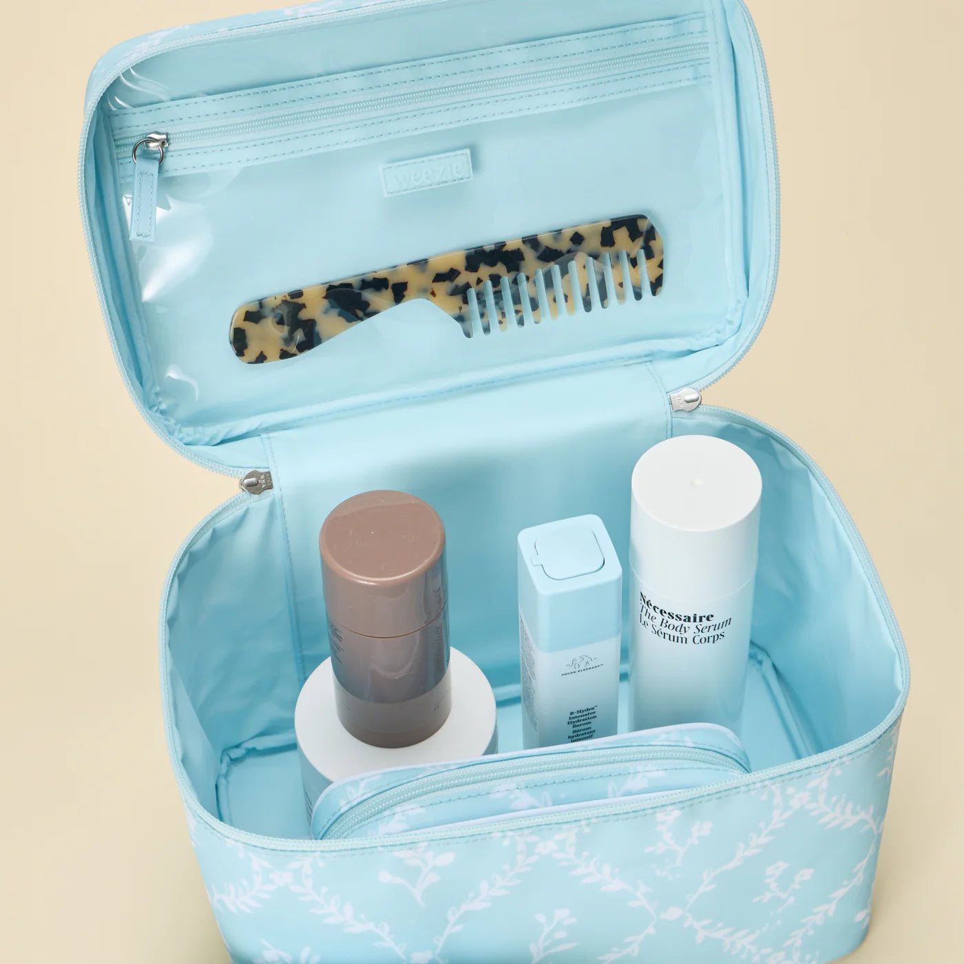Vanity Case - Blue Trellis