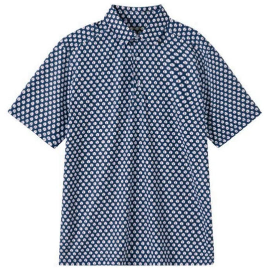 Navy Short-sleeve shirt with a baseball pattern