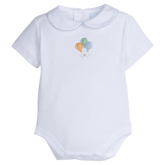 Crochet Peter Pan Onesie - Blue Balloons