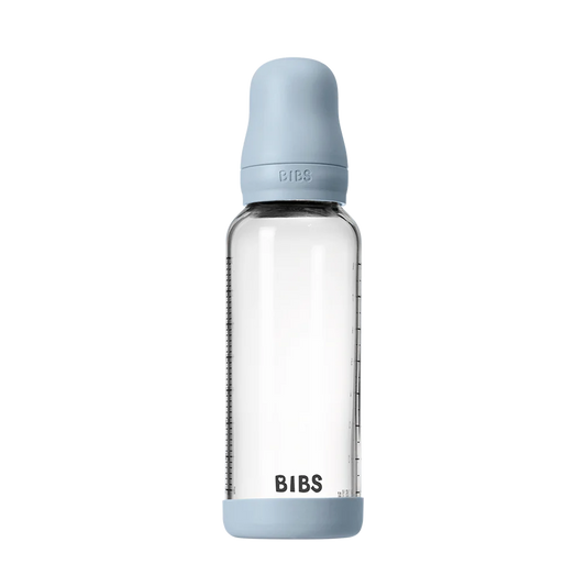 Baby Glass Bottle Set 8oz Latex - Baby Blue (Medium Flow)