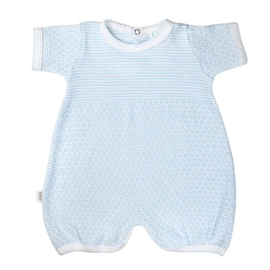 Solid Color Knit Bubble -Blue