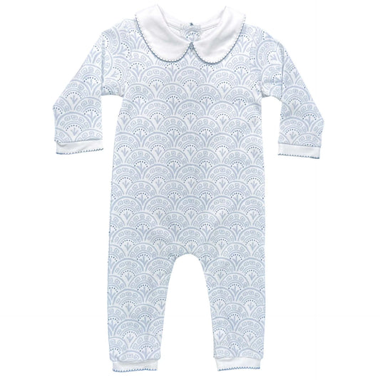Boys Playsuit (No Foot) Serene Scallop - Blue