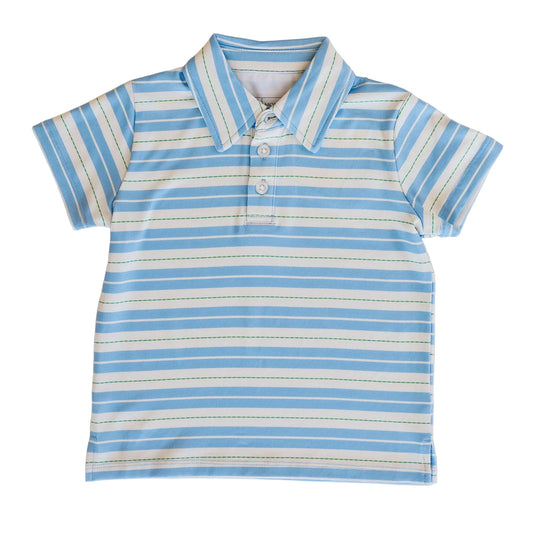 Blue and Grey striped bamboo shirt 