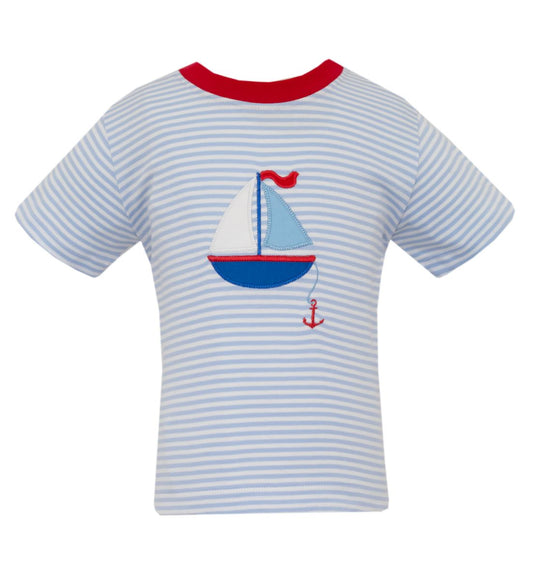 SAILBOATS BOY´S- Blue knit stripe T-shirt