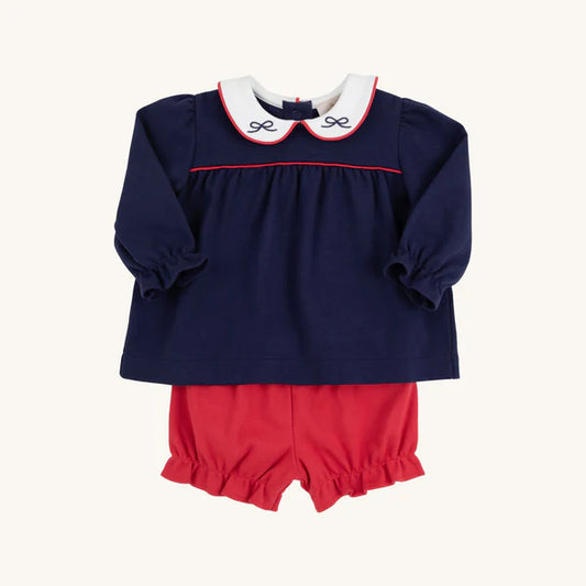 Bon Air Bloomer Set -Nantucket Navy with Richmond Red & Worth Avenue White