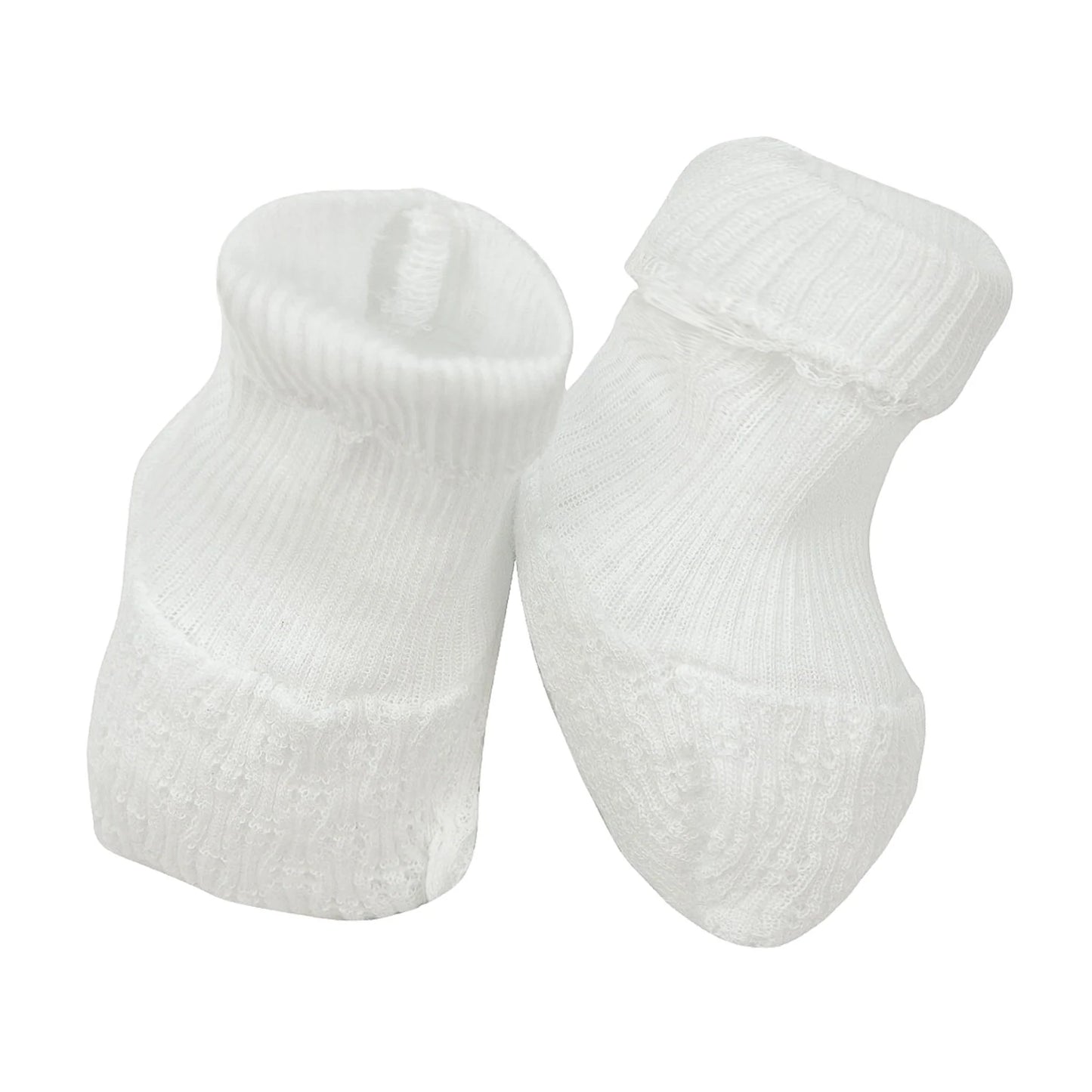 Knit Booties - White