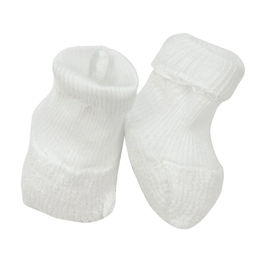 Knit Booties - White