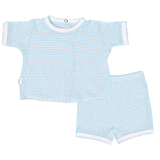 Knit Short Set - Blue